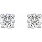 Round 4-Prong Stud Earrings