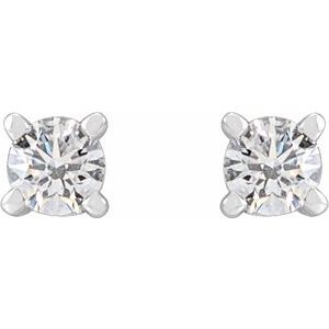 Round 4-Prong Stud Earrings