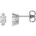Marquise 6-Prong V-End Stud Earrings