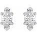 Marquise 6-Prong V-End Stud Earrings