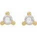 Round 3-Prong Rose-Cut Stud Earrings