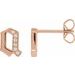 Accented Gothic Initial Earrings