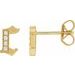 Accented Gothic Initial Earrings
