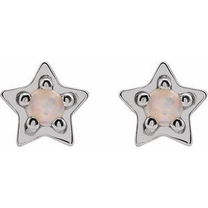 Star Cabochon Earrings