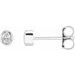 Oval Bezel-Set Stud Earrings
