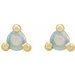 Round 3-Prong Rose-Cut Stud Earrings