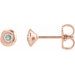 Round Bezel-Set Stud Earrings