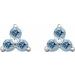 Three-Stone Cluster Earrings