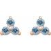 Three-Stone Cluster Earrings