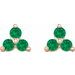 Three-Stone Cluster Earrings