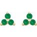 Three-Stone Cluster Earrings
