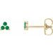 Three-Stone Cluster Earrings
