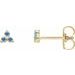 Three-Stone Cluster Earrings