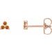 Three-Stone Cluster Earrings