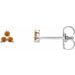 Three-Stone Cluster Earrings