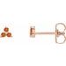 Three-Stone Cluster Earrings