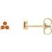 Three-Stone Cluster Earrings