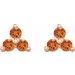 Three-Stone Cluster Earrings