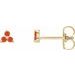 Three-Stone Cluster Earrings