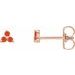 Three-Stone Cluster Earrings