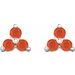 Three-Stone Cluster Earrings