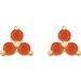 Three-Stone Cluster Earrings