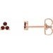 Three-Stone Cluster Earrings