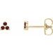 Three-Stone Cluster Earrings