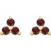 Three-Stone Cluster Earrings