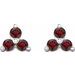 Three-Stone Cluster Earrings