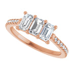 Three-Stone Anniversary Band