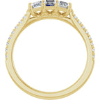 Three-Stone Anniversary Band