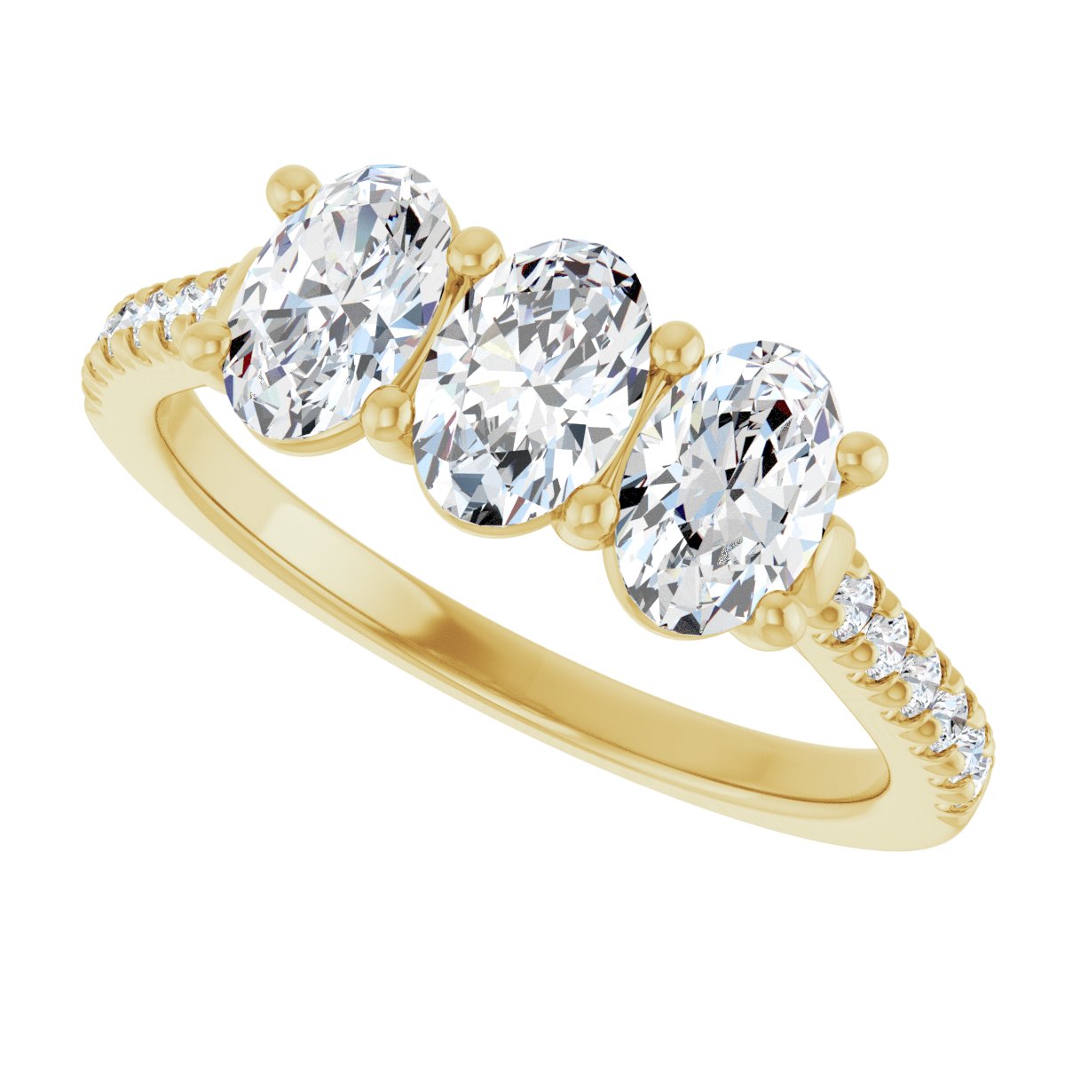 Three-Stone Anniversary Band