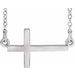 Sideways Cross Necklace