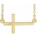 Sideways Cross Necklace