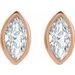 Marquise Bezel-Set Stud Earrings
