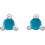 Round 3-Prong Rose-Cut Stud Earrings