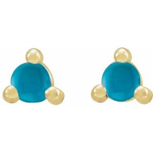 Round 3-Prong Rose-Cut Stud Earrings