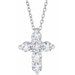 Lab-Grown Diamond Cross Necklace