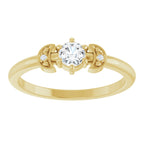 Rose-Cut Stackable Ring