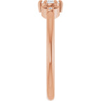Rose-Cut Stackable Ring