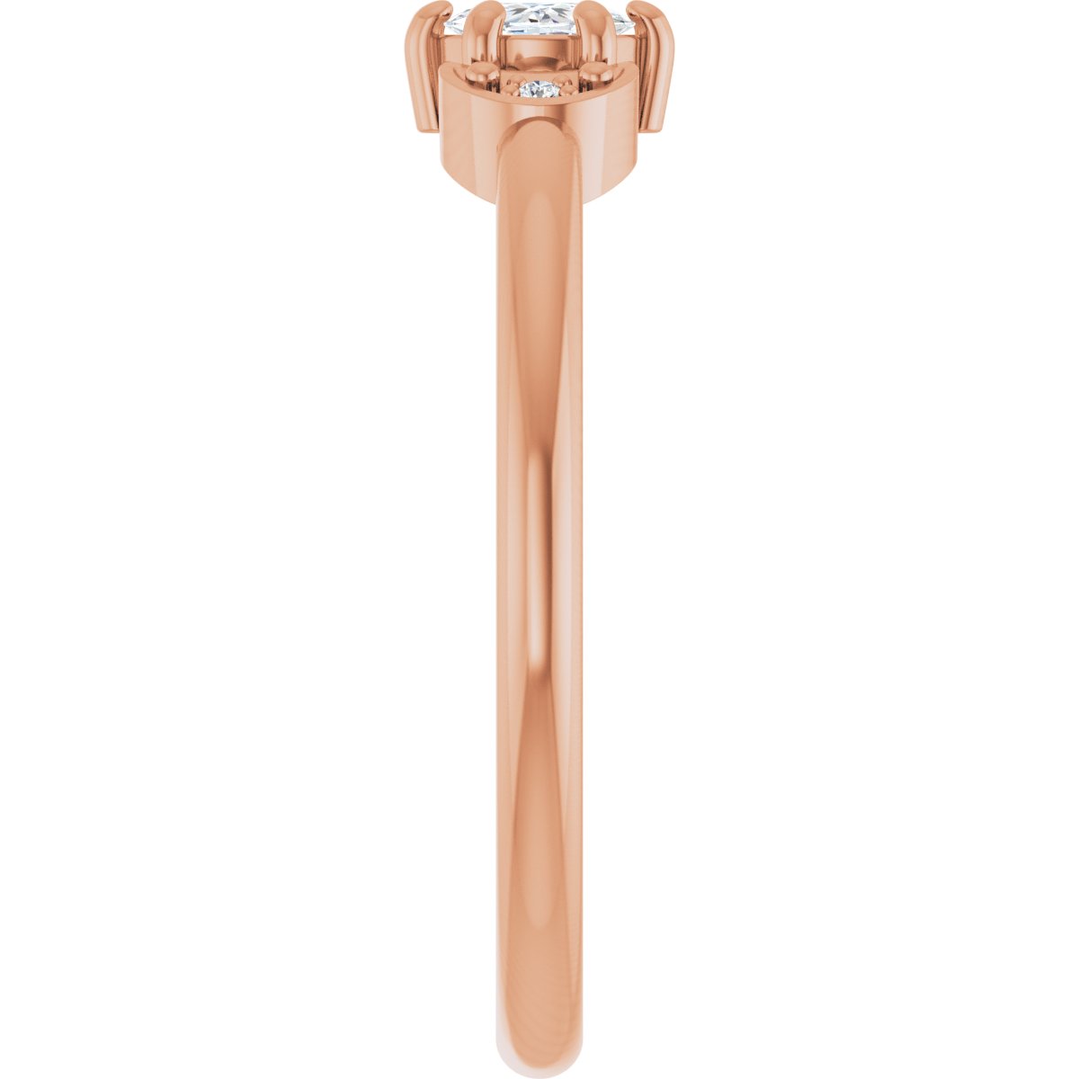 Rose-Cut Stackable Ring