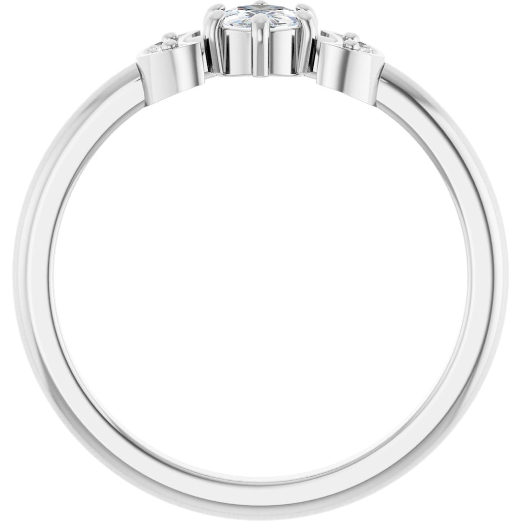 Rose-Cut Stackable Ring