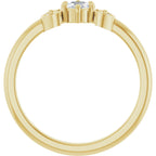 Rose-Cut Stackable Ring