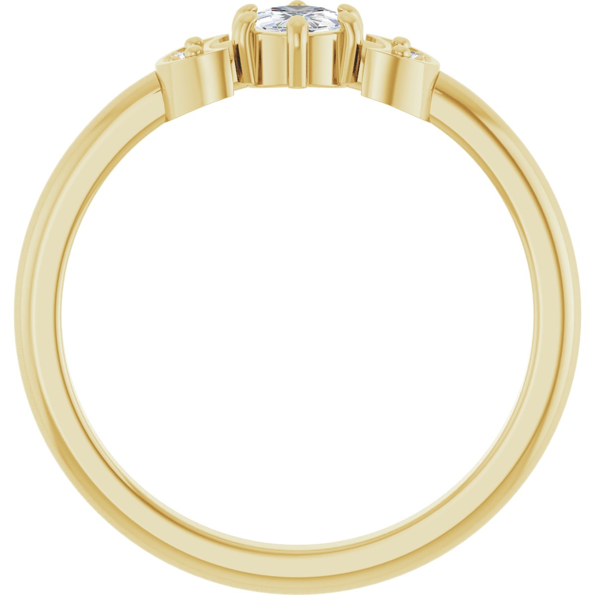 Rose-Cut Stackable Ring