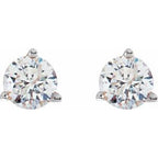 Round 3-Prong Cocktail-Style Stud Earrings