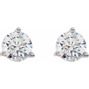 Round 3-Prong Cocktail-Style Stud Earrings