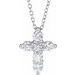 Lab-Grown Diamond Cross Necklace