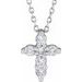 Lab-Grown Diamond Cross Necklace
