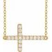 Lab-Grown Diamond Sideways Cross Necklace